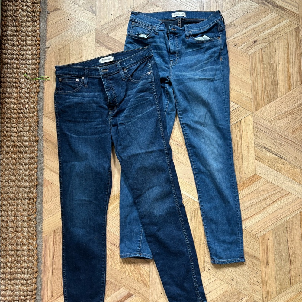 Set of two Madewell Blue Skinny Jeans Full-Length Denim